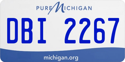 MI license plate DBI2267