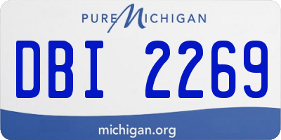 MI license plate DBI2269