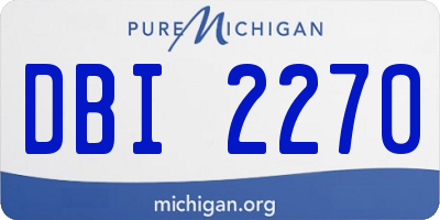 MI license plate DBI2270