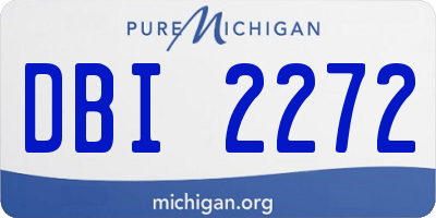 MI license plate DBI2272