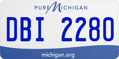 MI license plate DBI2280