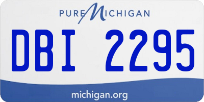MI license plate DBI2295