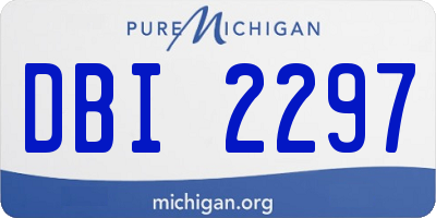 MI license plate DBI2297