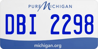 MI license plate DBI2298