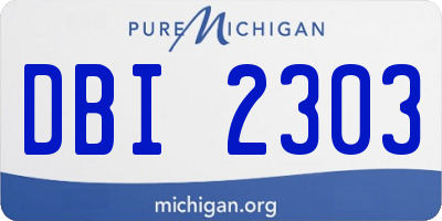 MI license plate DBI2303
