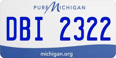 MI license plate DBI2322
