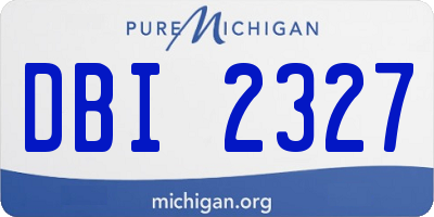MI license plate DBI2327