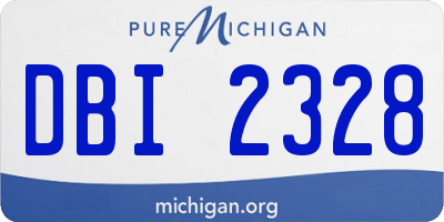 MI license plate DBI2328
