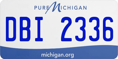 MI license plate DBI2336