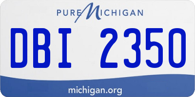 MI license plate DBI2350