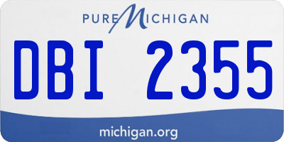 MI license plate DBI2355
