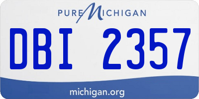 MI license plate DBI2357