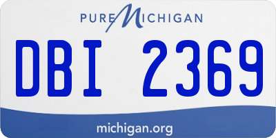 MI license plate DBI2369