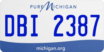 MI license plate DBI2387