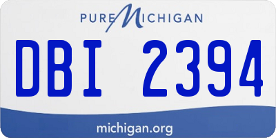 MI license plate DBI2394