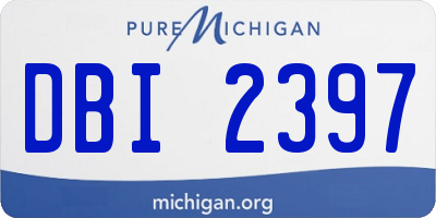 MI license plate DBI2397