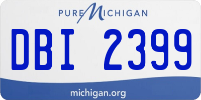 MI license plate DBI2399