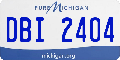 MI license plate DBI2404
