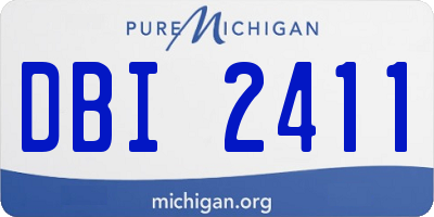 MI license plate DBI2411