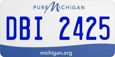 MI license plate DBI2425
