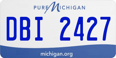 MI license plate DBI2427