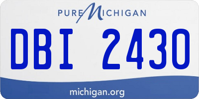 MI license plate DBI2430