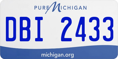 MI license plate DBI2433