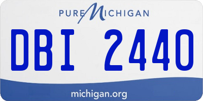 MI license plate DBI2440