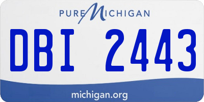MI license plate DBI2443