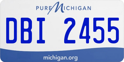 MI license plate DBI2455