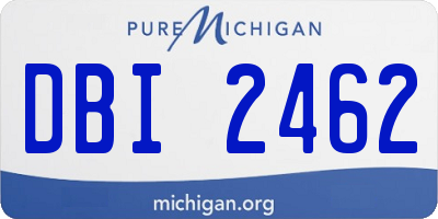 MI license plate DBI2462
