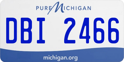 MI license plate DBI2466