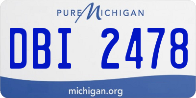 MI license plate DBI2478