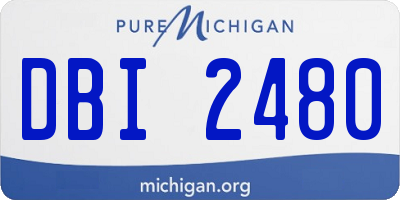 MI license plate DBI2480