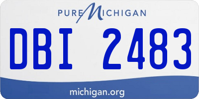MI license plate DBI2483