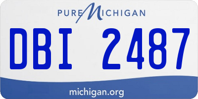 MI license plate DBI2487