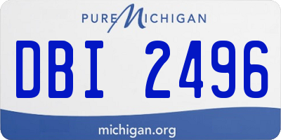 MI license plate DBI2496