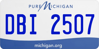MI license plate DBI2507