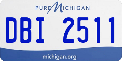 MI license plate DBI2511