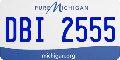 MI license plate DBI2555