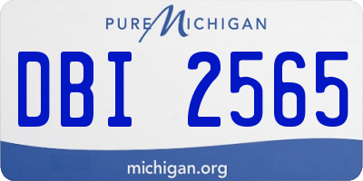 MI license plate DBI2565