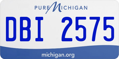 MI license plate DBI2575