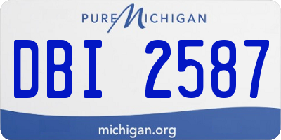 MI license plate DBI2587