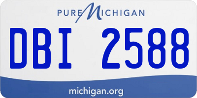 MI license plate DBI2588