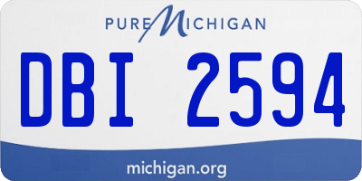 MI license plate DBI2594