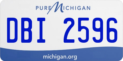 MI license plate DBI2596