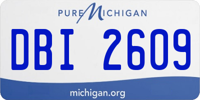 MI license plate DBI2609