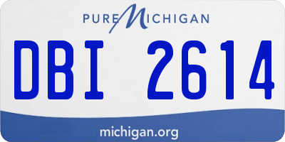 MI license plate DBI2614