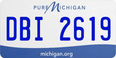 MI license plate DBI2619