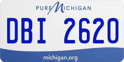 MI license plate DBI2620